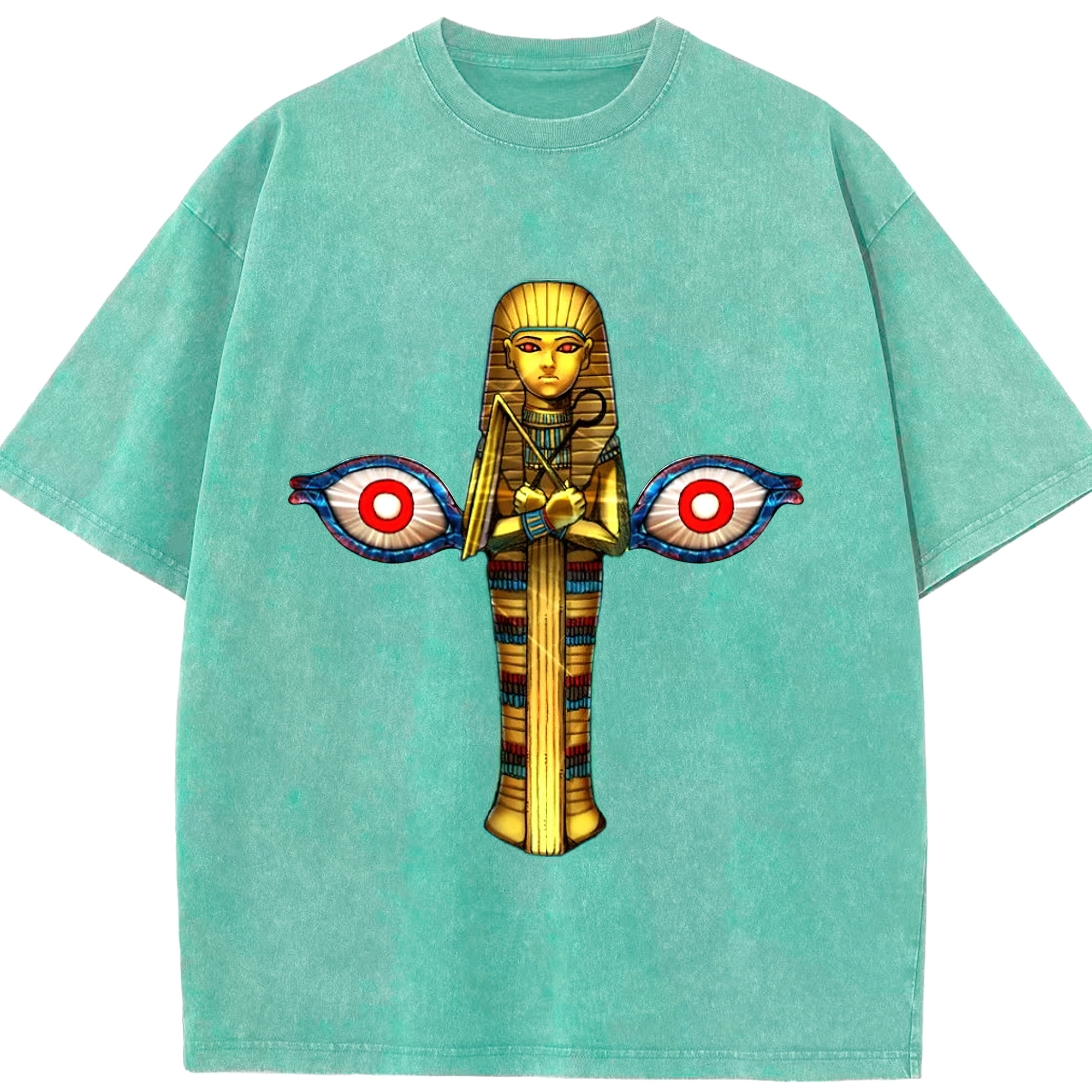 （画像用） 遊☆戯☆王 Yu-Gi-Oh! 綿100% ヴィンテージ風 半袖Tシャツ（フロントプリント）